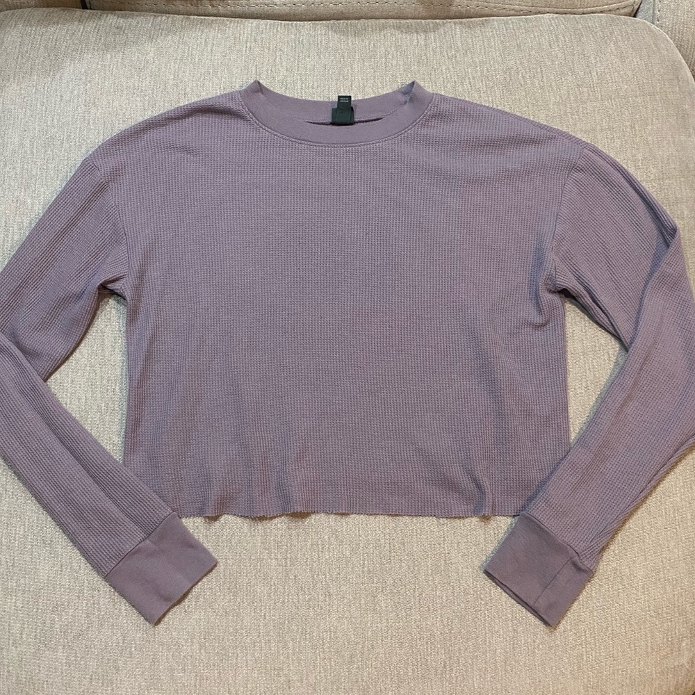 Cropped Comfy Purple Long Sleeve